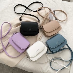 Trendy Saddle Shoulder Bag Women PU Leather Crossbody Bag