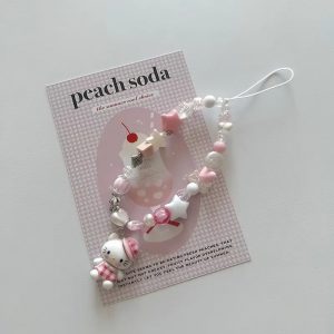 Hello Kitty Kawaii Inspired Pink Star Phone Charm
