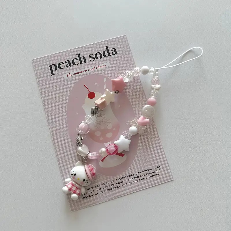 Hello Kitty Kawaii Inspired Pink Star Phone Charm